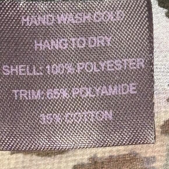 Hale Bob Top Size M Top Leopard Print Chiffon Lace Button Up Sheer Blouse - Picture 7 of 7